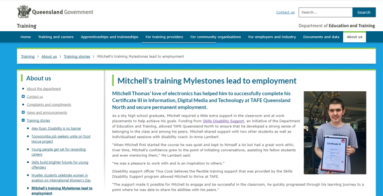 Mitchells Training Mylestones